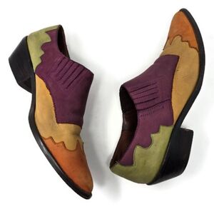 Vintage Wild Pair Colorblock Western Bootie Multi-Color Women's 8